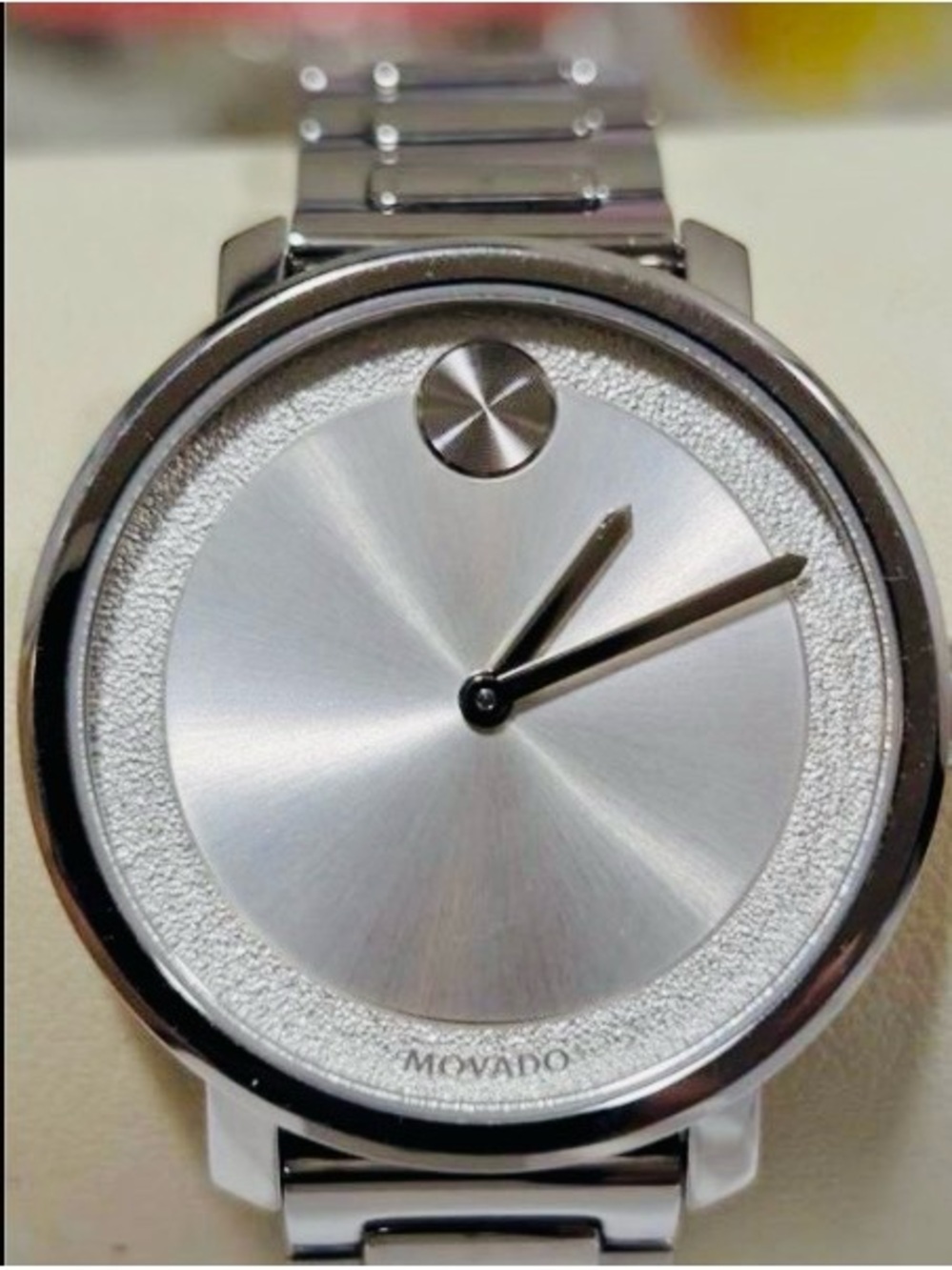 Movado Stainless Steel Silver Museum Dial Watch